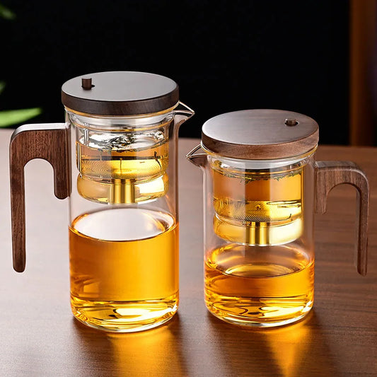 Magnetic Separation Glass Teapot