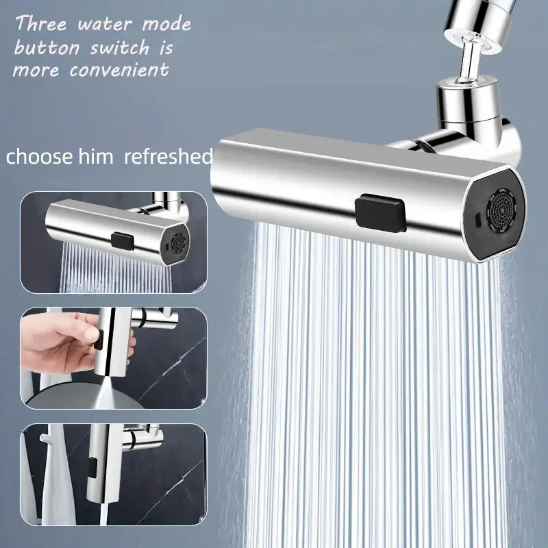Zeyra AquaFlow™ 360 – 3-in-1 Waterfall Faucet Extension - Minha loja